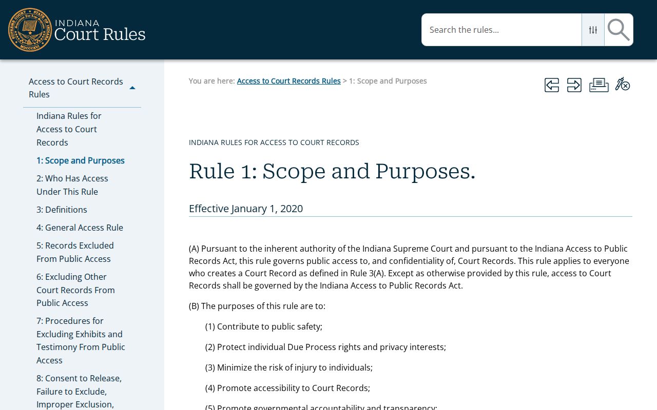 Howard County civil docket Access Rule 1 source