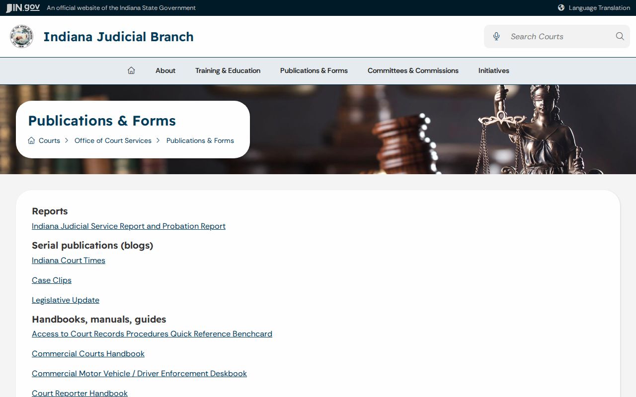 Howard County court records publications from Indiana courts