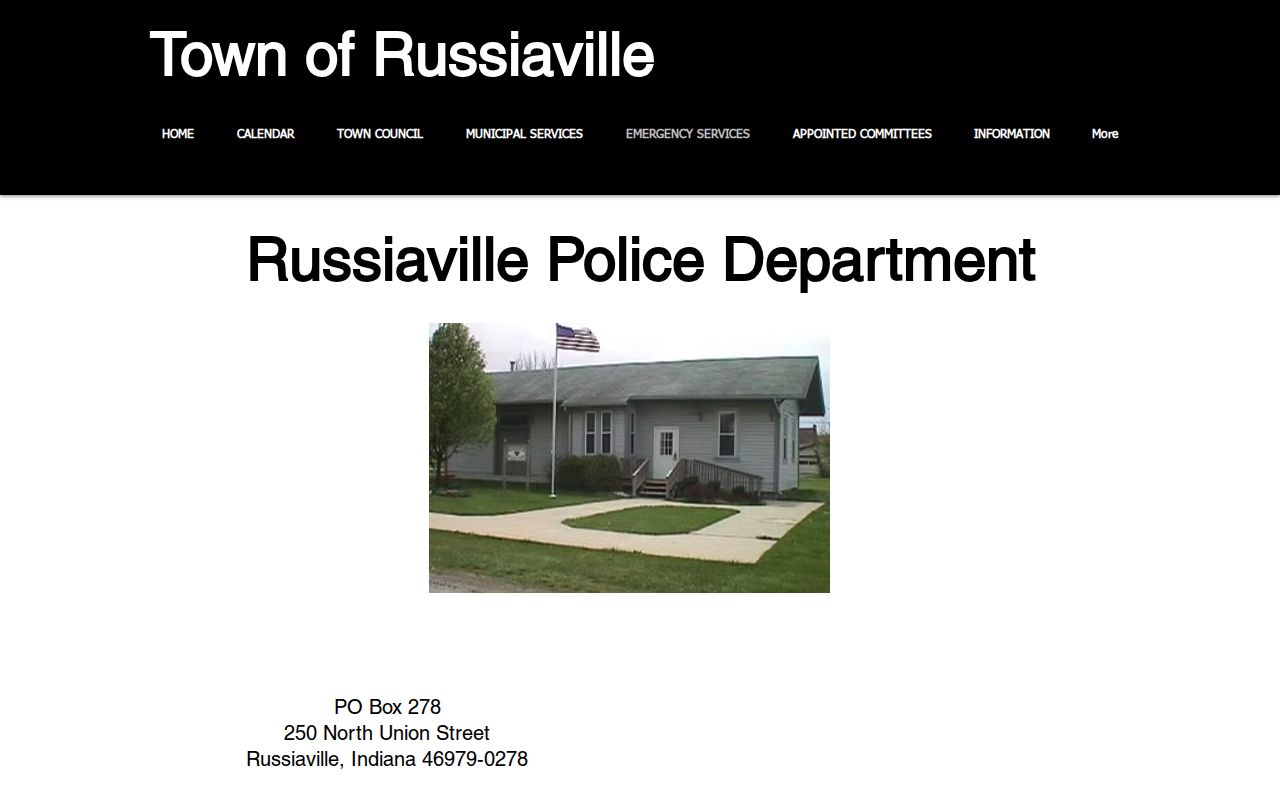 Russiaville Police contact separate from the Russiaville court docket