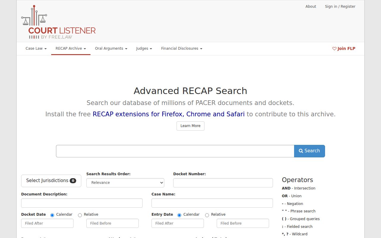 Howard County federal case search in the RECAP archive