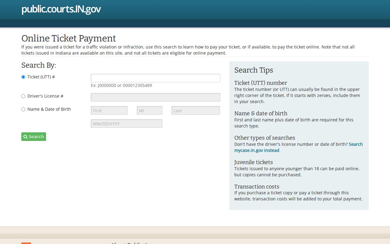 Howard County traffic court records payment portal